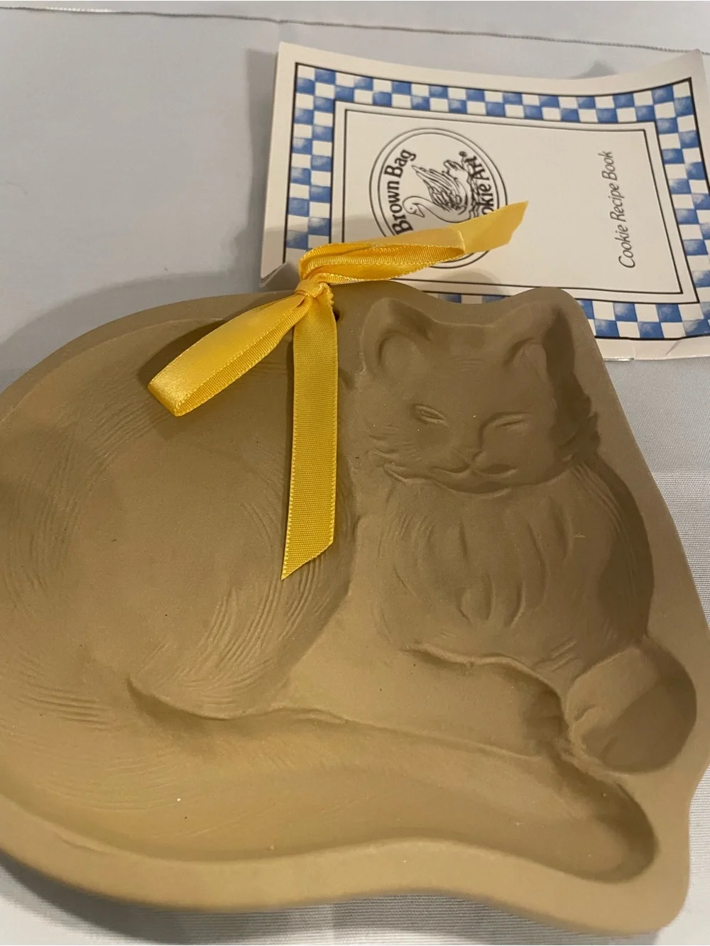 NWT Vintage 1992 Brown Bag Cookie Art Contented Cat mold - Hill Design